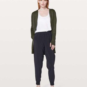 Lululemon City Street Cardigan Camo Green Size 10 NWOT